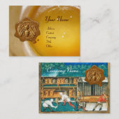 Carte De Visite HONEY BEE SCEAU DE CIRE, VENTE D'OEUVRE/apiculture (Devant / Derrière)