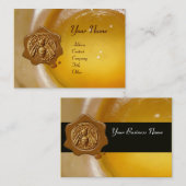 Carte De Visite HONEY BEE SCEAU DE CIRE, VENTE D'OEUVRE/apiculture (Devant / Derrière)