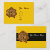 CARTE DE VISITE HONEY BEE WAX SEAL, BEEKEEPER APIARIST (Devant / Derrière)