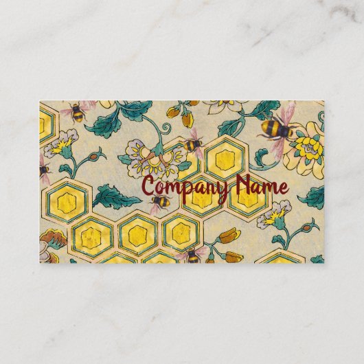 CARTE DE VISITE HONEY BEECOMBS, BEECOMBS, ENTRETIEN DES FLEURS DU (Dos)