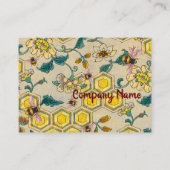 CARTE DE VISITE HONEY BEEES, BEE COMBS, PRINTEMPS FLEURS BEEKEEPER (Dos)