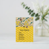 CARTE DE VISITE HONEY BEEES, BEE COMBS, PRINTEMPS FLEURS BEEKEEPER (Debout devant)