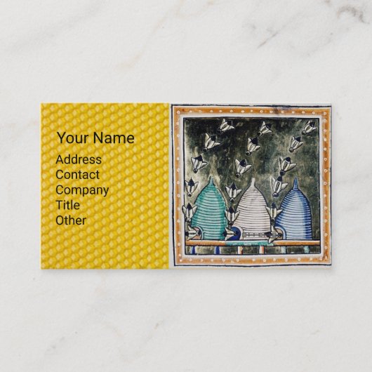 CARTE DE VISITE HONEY BEES, BEE HIVES, MAINTIEN DES OEUVRES, BEEKE (Devant)