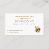 Carte De Visite Honeybee Wreath Business (Dos)