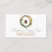 Carte De Visite Honeybee Wreath Business (Devant)