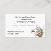 Carte De Visite Honeybee Wreath Business (Dos)