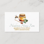 Carte De Visite Honeybee Wreath Business (Devant)