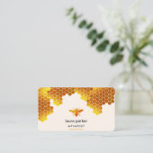 Carte De Visite Honeypeb Honey Bee Apirarist Hexagons Beekeepons (Debout devant)