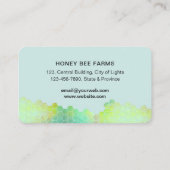 Carte De Visite Honeypeb Honey Bee Apirarist Hexagons Beekeepons (Dos)