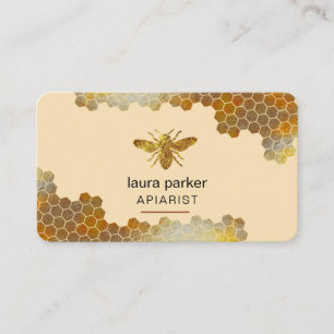 Carte De Visite Honeypeb Honey Bee Apirarist Hexagons Beekeepons B