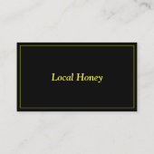 Carte De Visite Honeypeb Honeybee Honey Bee Farm (Dos)