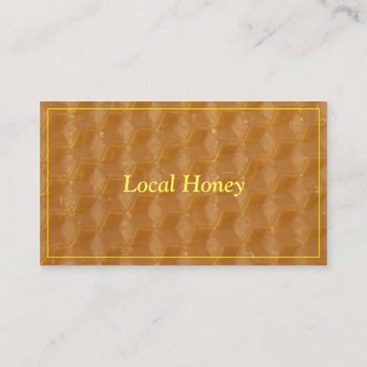 Carte De Visite Honeypeb Honeybee Honey Bee Farm (Dos)