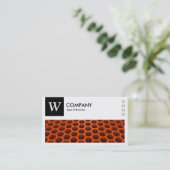 Carte De Visite Honeypeb Orange - Logo et Panneau v2 - Noir (Debout devant)