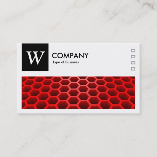 Carte De Visite Honeypeb Red - Logo et Panneau v2 - Noir (Devant)