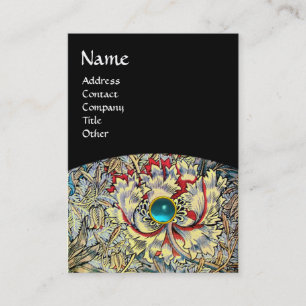 Carte De Visite HONEYSUCKLE Imaginaire Floral Aquamarine Bue Gemst