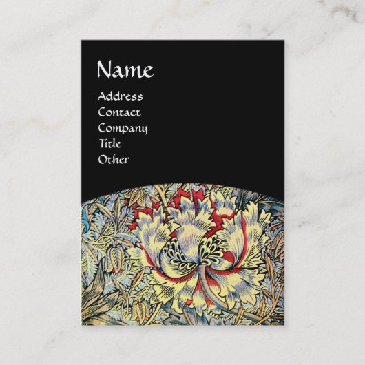 Carte De Visite HONEYSUCKLE, jaune, rose rouge blanc brun, noir (Devant)