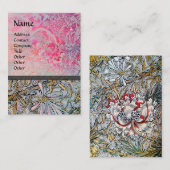 Carte De Visite HONEYSUCKLE, jaune, rouge rose blanc (Devant / Derrière)