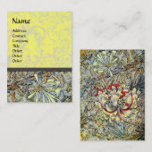 Carte De Visite HONEYSUCKLE, jaune, rouge rose blanc (Devant / Derrière)