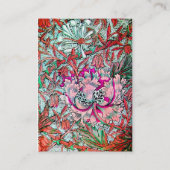 Carte De Visite HONEYSUCKLE, rouge rose blanc (Dos)