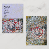 Carte De Visite HONEYSUCKLE, rouge rose blanc (Devant / Derrière)