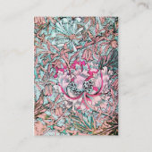 Carte De Visite HONEYSUCKLE, rouge rose blanc (Dos)