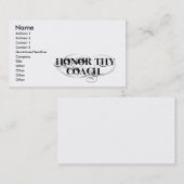 Carte De Visite Honorez Thy entraîneur (Devant / Derrière)