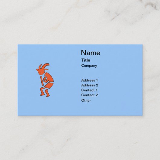 Carte De Visite Hopi Flute Player - Design du sud-ouest de l'Inde (Devant)