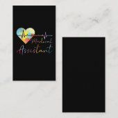 Carte De Visite Hôpital Médicale Assistant EKG Pulse Aquarelle (Devant / Derrière)