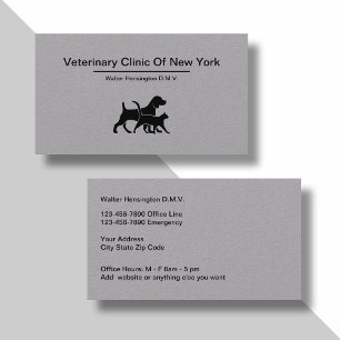 Carte De Visite Hôpital Vétérinaire Et Animal