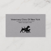 Carte De Visite Hôpital Vétérinaire Et Animal (Devant)