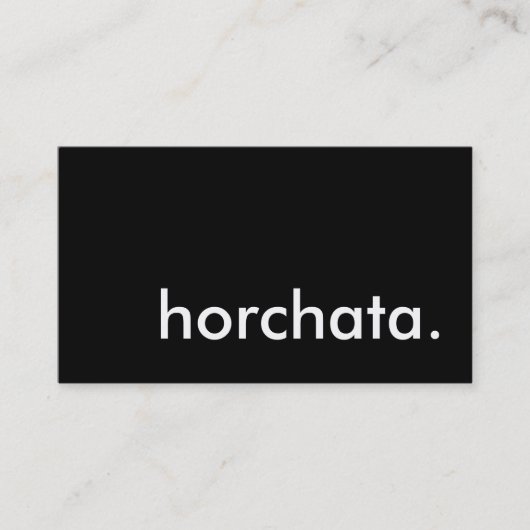 Carte De Visite horchata. (Devant)