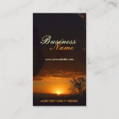 Carte de visite Horizon Coucher de soleil sur la n (Dos)