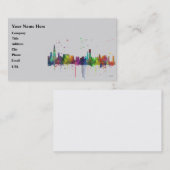 CARTE DE VISITE HORIZON DE CHICAGO, L'ILLINOIS (Devant / Derrière)