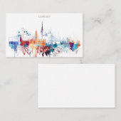 Carte De Visite Horizon de Hambourg d'aquarelle (Devant / Derrière)