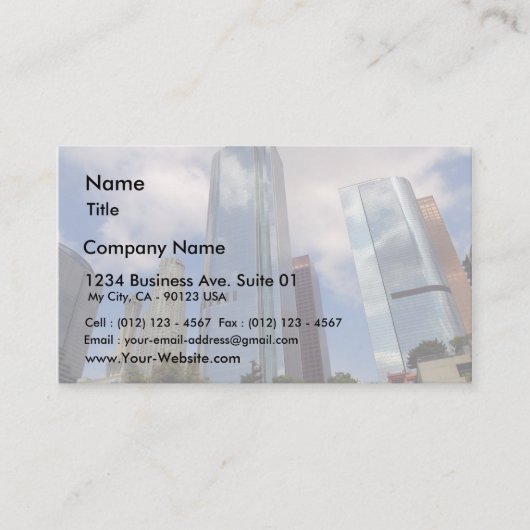 Carte De Visite Horizon de Los Angeles (Devant)