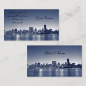 Carte De Visite Horizon de Manhattan, New York City (Devant / Derrière)