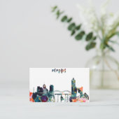 Carte De Visite Horizon de Memphis d'aquarelle (Debout devant)