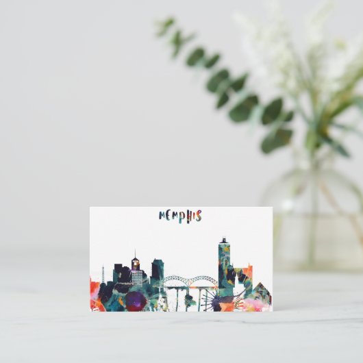 Carte De Visite Horizon de Memphis d'aquarelle (Debout devant)