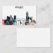 Carte De Visite Horizon de Memphis d'aquarelle (Devant / Derrière)