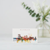 Carte De Visite Horizon de Richmond d'aquarelle (Debout devant)