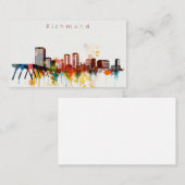 Carte De Visite Horizon de Richmond d'aquarelle (Devant / Derrière)