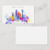 Carte De Visite Horizon de ville d'automne de Niagara (Devant / Derrière)