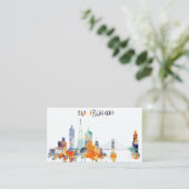 Carte De Visite Horizon de ville de San Francisco (Debout devant)