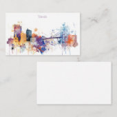 Carte De Visite Horizon de ville de Toledo d'aquarelle (Devant / Derrière)