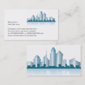 Carte De Visite horizon générique de ville avec des bureaux et des (Devant / Derrière)