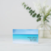 Carte de visite Horizon Mer Bleue (Debout devant)