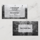 Carte De Visite Horizon noir et blanc de Chicago (Devant / Derrière)