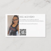 Carte de visite horizontal Dee Paranormal avec pho (Dos)