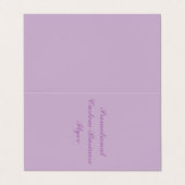 Carte de visite horizontal plié de tente (Extérieur déplié)