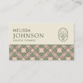 Carte De Visite Horizontal Zen Holistic Health QR Code (Devant)